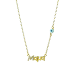 Κολιέ χρυσό ΄Μαμά' από ασήμι 925°