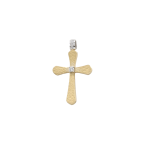 Χρυσός σταυρός γυναικείος με λευκό ζιργκόν Val'Oro Κ14