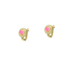 Χρυσά παιδικά κρικάκια σκουλαρίκια με καρδούλες σε Κ14