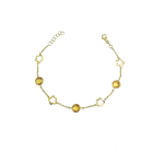 Βραχιόλι χρυσό Ellie με ημιπολύτιμες πέτρες σε Κ14