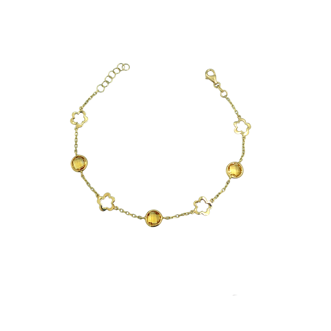 IMG_20240403_104343 Βραχιόλι χρυσό Ellie με ημιπολύτιμες πέτρες σε Κ14 - Image 1