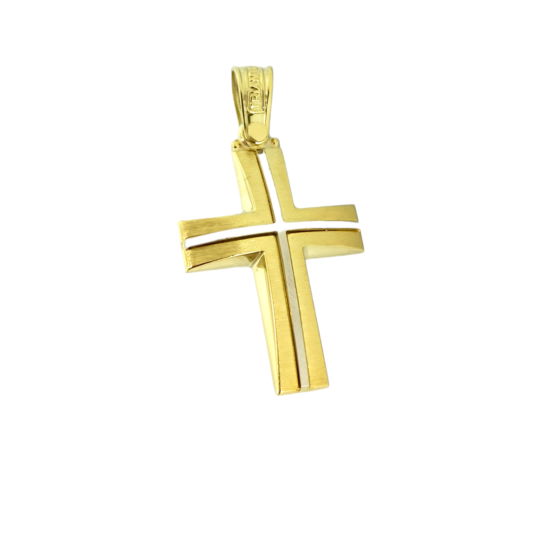 IMG_20240408_115511 ΣΤΑΥΡΟΣ ΑΝΔΡΙΚΟΣ ΤΡΙΑΝΤΟΣ ΔΙΧΡΩΜΟΣ ΣΕ 14Κ - Image 1