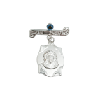 Παραμάνα με Παναγία κρεμαστή με μαργαριτάρια από λευκόχρυσό Κ9