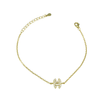 Βραχιόλι με σχέδιο gold με σχέδιο από ασήμι 925°