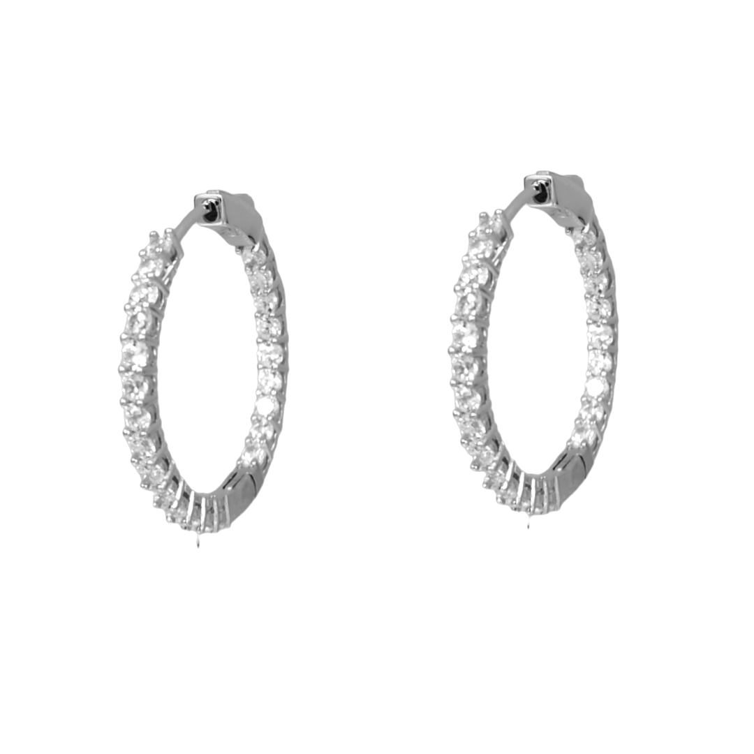 IMG_20240517_103330 Σκουλαρίκια Santana hoops zirconia από ασήμι 925° - Image 1