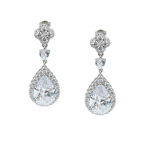 Σκουλαρίκια κρεμαστά εντυπωσιακά Laura από ασήμι 925°