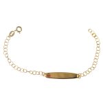 Παιδικό βραχιόλι ταυτότητα ασήμι 925° επιχρυσωμένο με φραουλίτσα