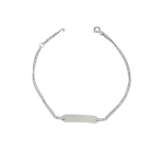 Ταυτότητα βραχιόλι λευκόχρυσο σε Κ14