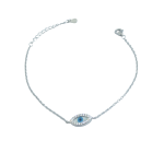 Βραχιόλι ματάκι με φίλντισι από ασήμι 925°