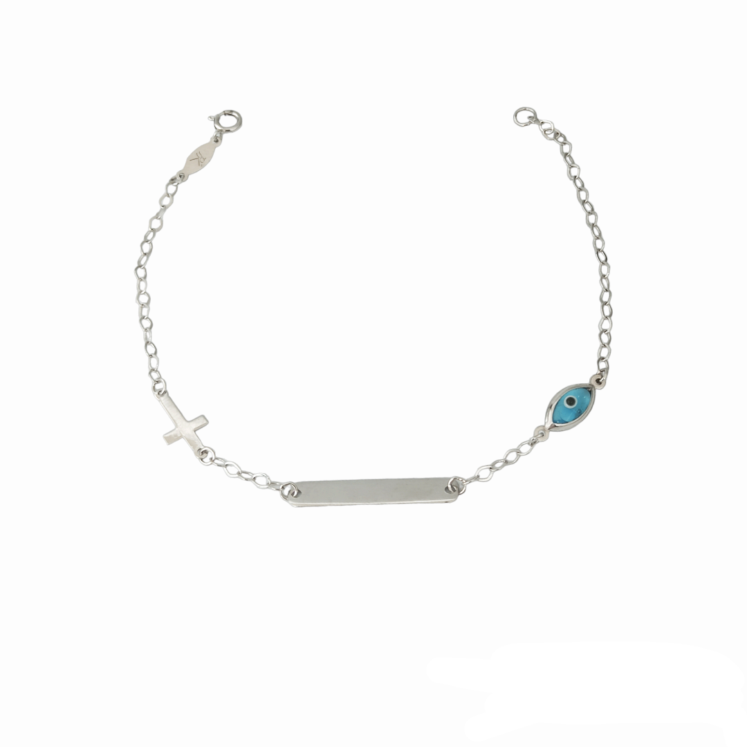 IMG_20240610_094124 Ταυτότητα βραχιόλι με σταυρό λευκόχρυσο σε Κ9 - Image 1