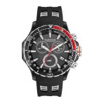 Ρολόι ανδρικό QUANTUM Hunter Chronograph Black Silicone Strap HNG834.651
