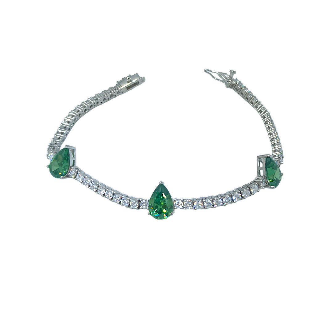 IMG_20240719_104826 Βραχιόλι ριβιέρα Pear από ασήμι 925° - Image 1