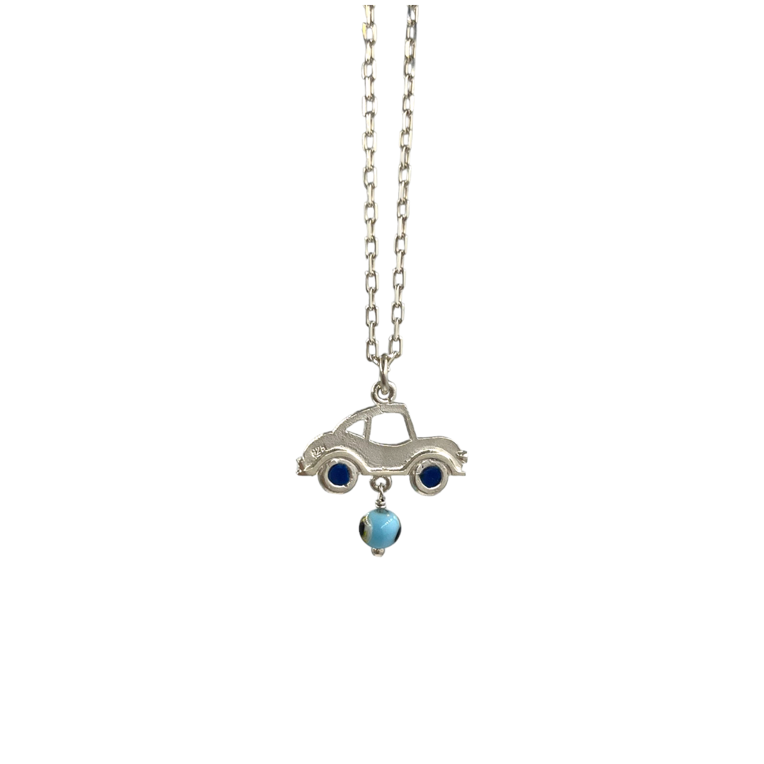 IMG_20240723_100353 ΓΟΥΡΙ-φυλαχτό αυτοκινήτου με κρεμαστό αυτοκίνητο από ασήμι 925° - Image 1