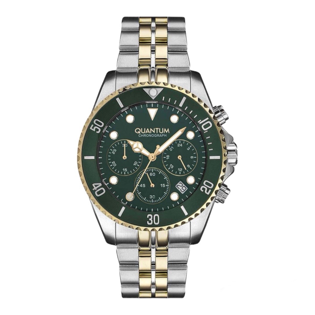 Photoroom_20240702_104509 Ρολόι ανδρικό QUANTUM Powertech Chronograph Two Tone Metallic Bracelet PWG930.270 - Image 1