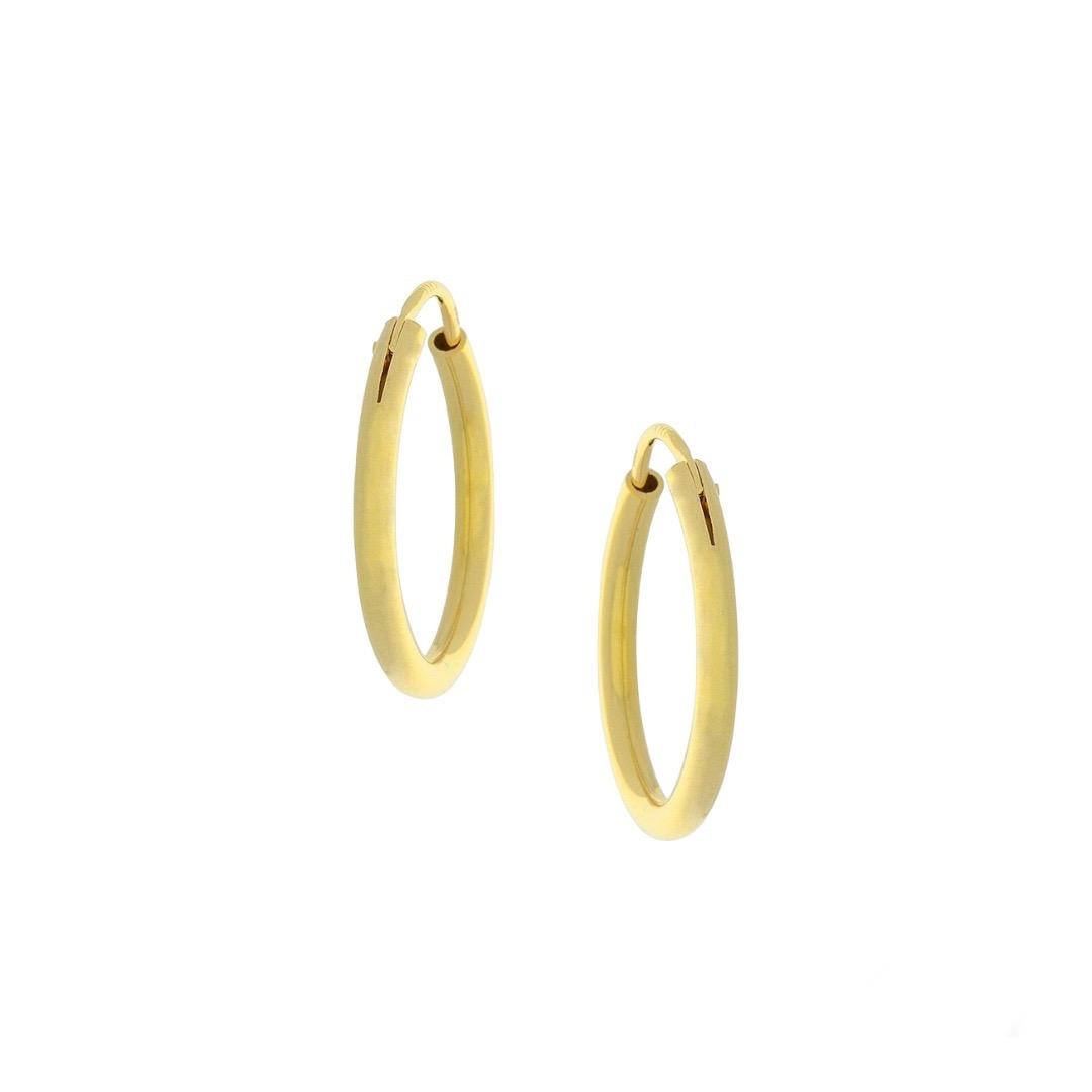 Photoroom_20240801_092225 Σκουλαρίκια gold hoops-κρικάκια ασήμι 925° - Image 1
