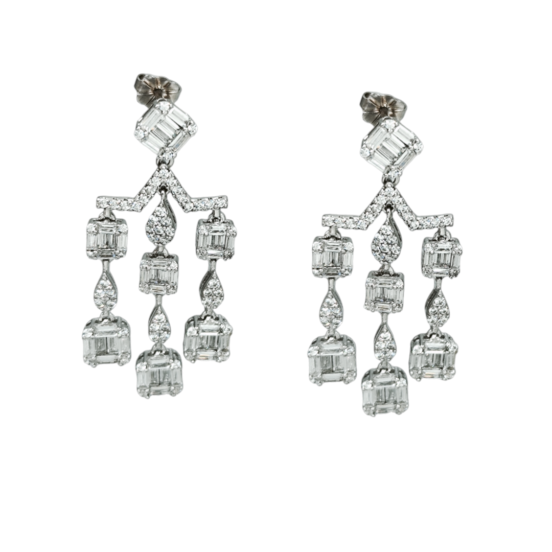 Photoroom-20241105_105348 Σκουλαρίκια κρεμαστά εντυπωσιακά triple Azura από ασήμι 925° - Image 1