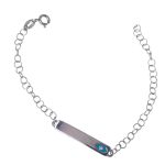 Βραχιόλι ταυτότητα με μάτι από ασήμι 925°