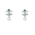 Σκουλαρίκια cc pearl από ασήμι 925°