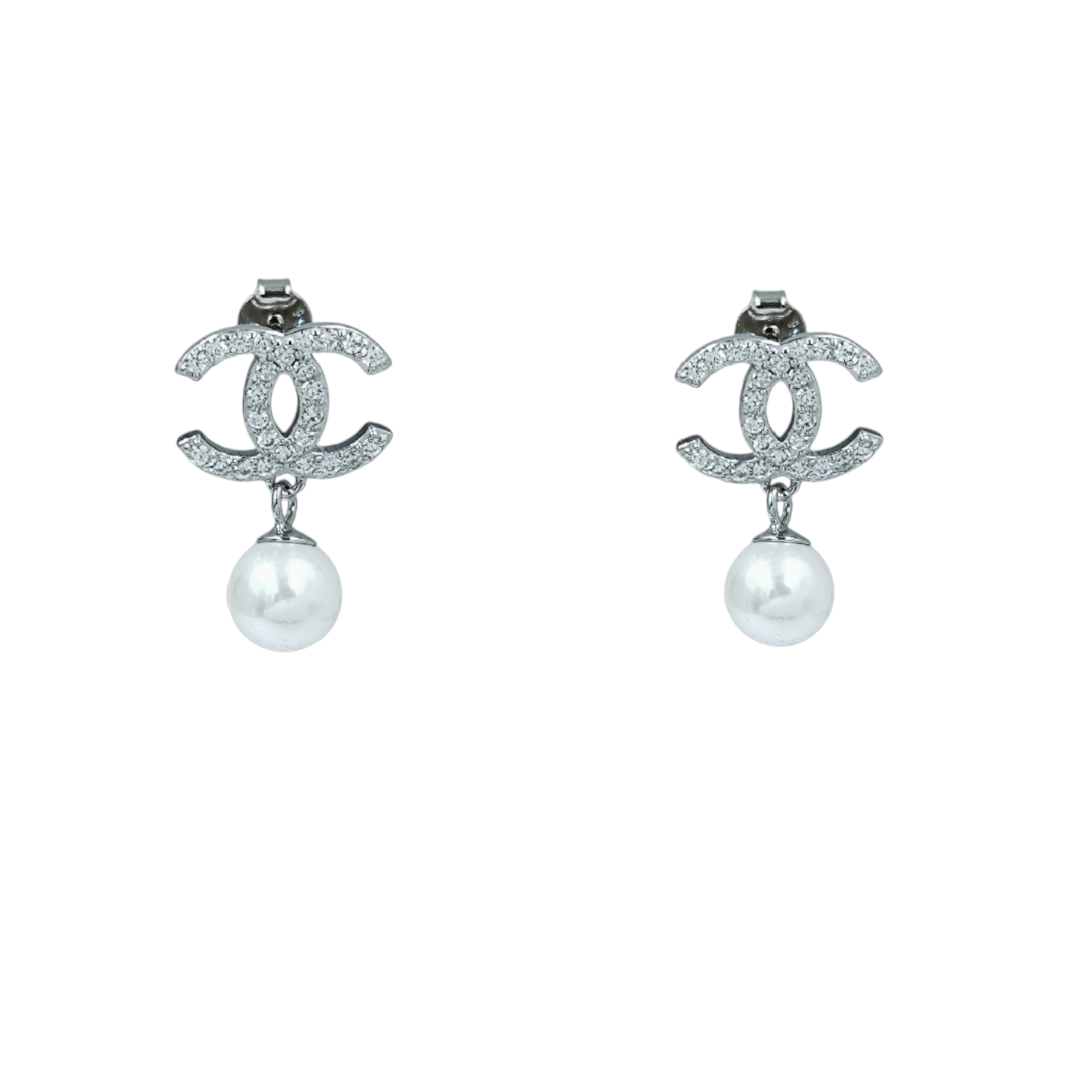 Photoroom-20241217_112049 Σκουλαρίκια cc pearl από ασήμι 925° - Image 1