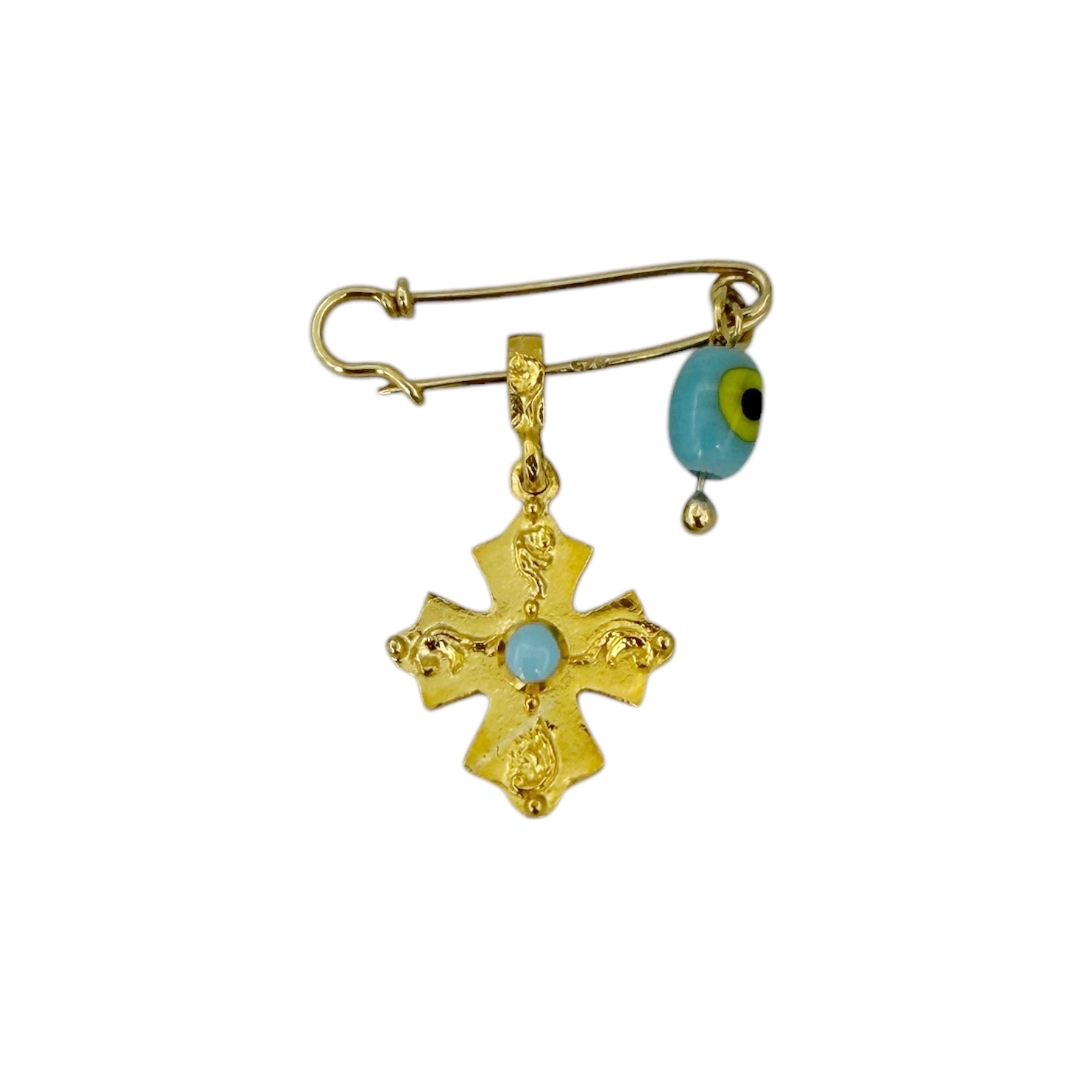 IMG_20250124_111116 Παραμάνα με Σταυρό και μάτι από ασήμι 925° - Image 1