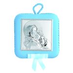 Ασημένια εικόνα-φυλαχτό κούνιας με μουσική για αγόρι MA/DM604-LC