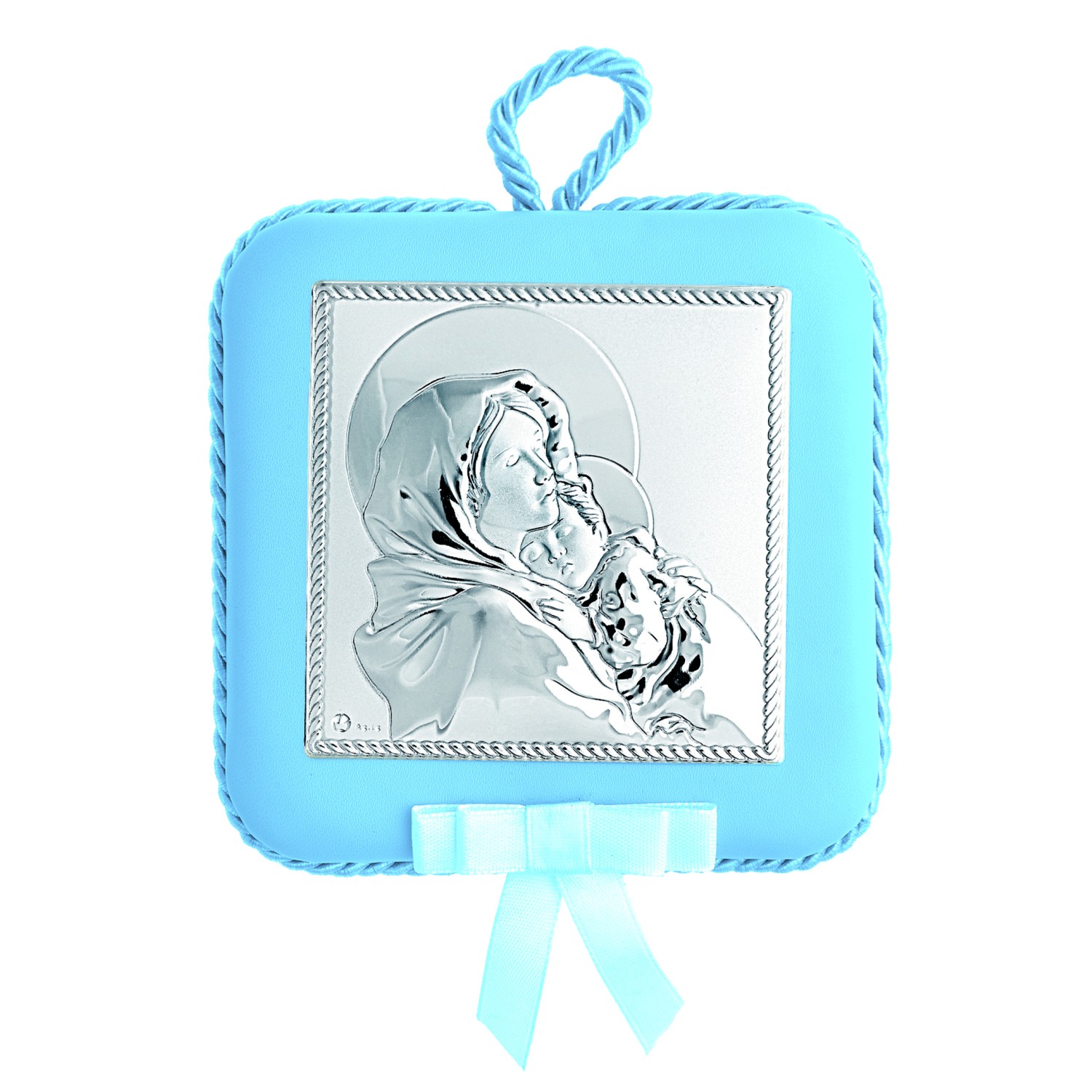 IMG_5934 Ασημένια εικόνα-φυλαχτό κούνιας με μουσική για αγόρι MA/DM604-LC - Image 1