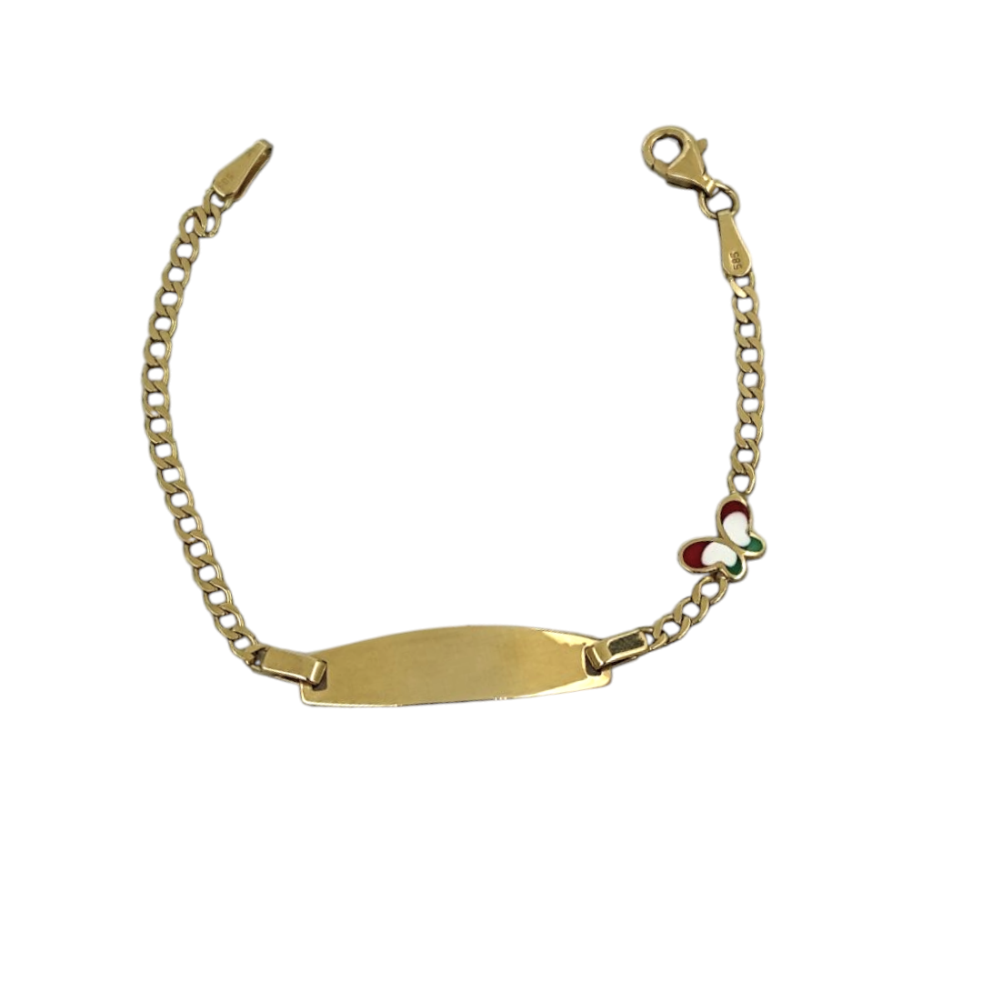 IMG_20250410_094756 Ταυτότητα βραχιόλι χρυσό με πεταλούδα σε Κ14 - Image 1