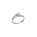 Δαχτυλίδι Victoria λευκόχρυσο Κ14 μονόπετρο