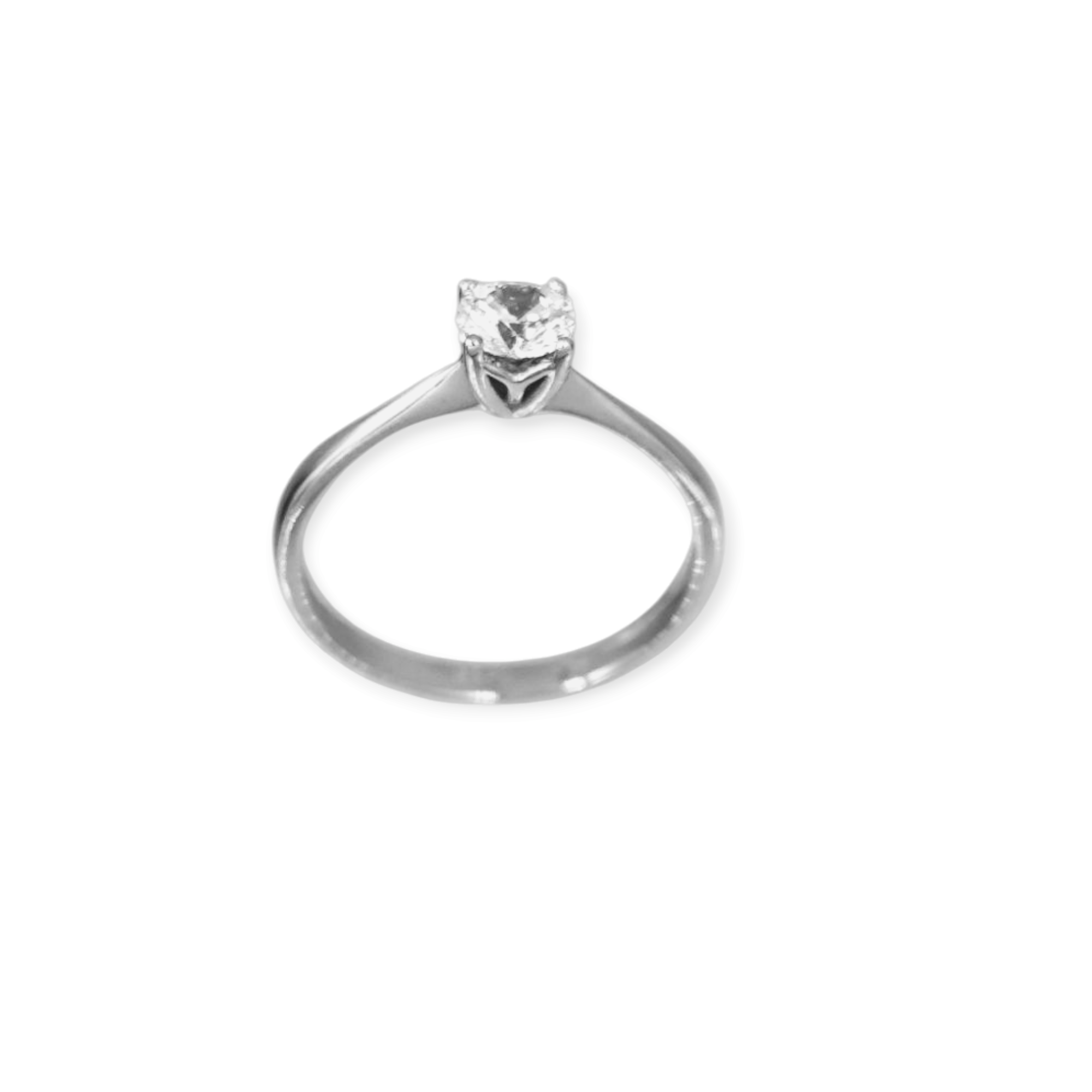 IMG_20250417_100234 Δαχτυλίδι λευκόχρυσο μονόπετρο Κ14 - Image 1