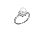 Δαχτυλίδι flowery Rosella με Μαργαριτάρι από ασήμι 925°