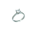 Δαχτυλίδι μονόπετρο με λευκό ζιργκόν από ασήμι 925°