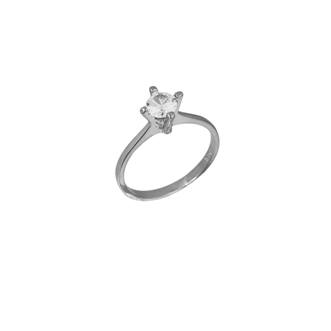 IMG_20250428_130516 Δαχτυλίδι μονόπετρο με λευκό ζιργκόν από ασήμι 925° - Image 1