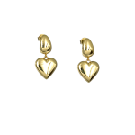 Σκουλαρίκια χρυσές καρδιές από ασήμι 925°