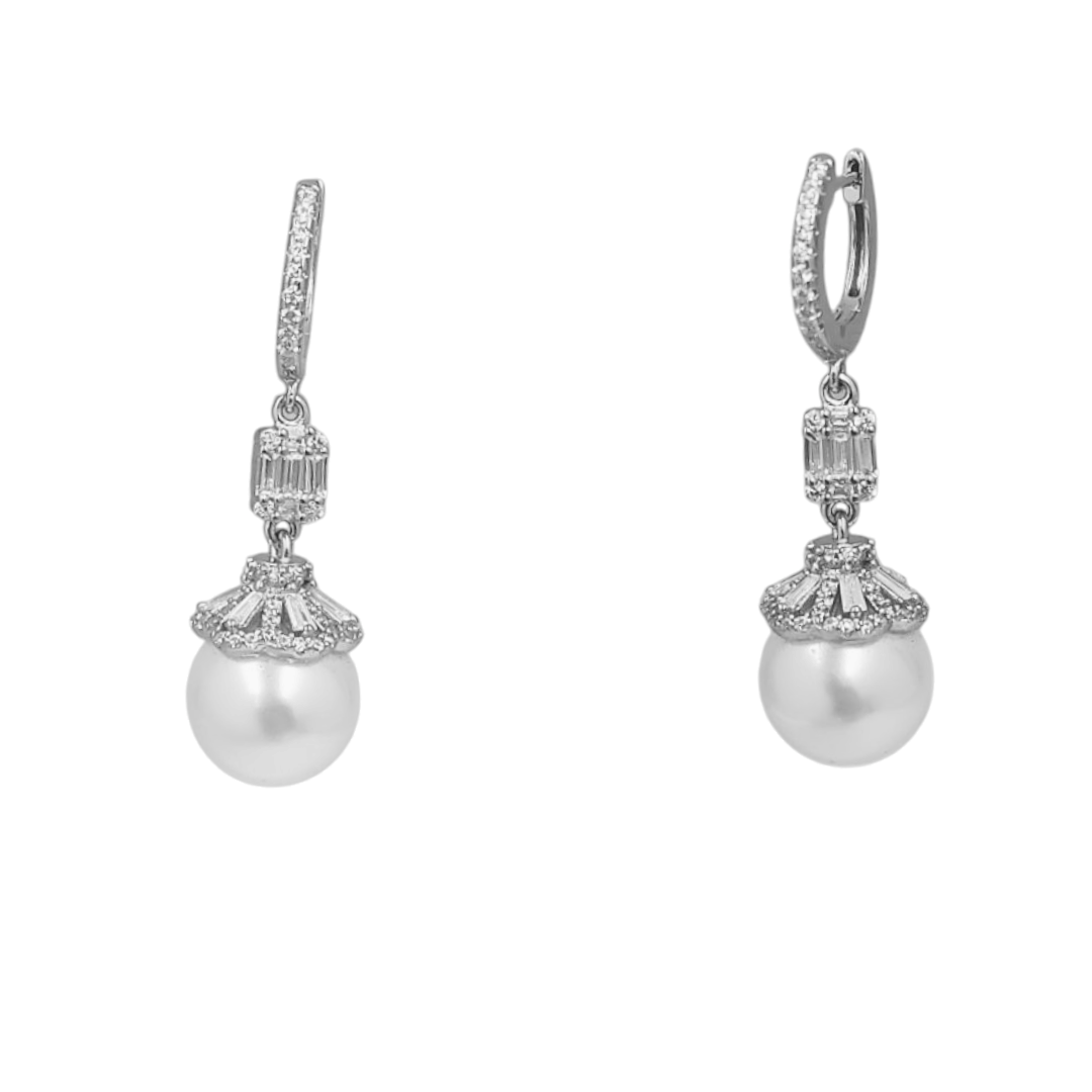 IMG_20250506_113409 Σκουλαρίκια pearly queen κρεμαστά από ασήμι 925° - Image 1