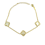 Βραχιόλι clovers από επιχρυσωμένο ασήμι 925°