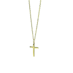 Κολιέ gold plain cross σταυρός από ασήμι 925°