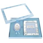 Παιδικό σετ ασημένια κορνίζα και εικόνα Prince Silvero MA/S145-3C