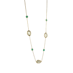 Κολιέ χρυσό Divine με αχάτη σε Κ14