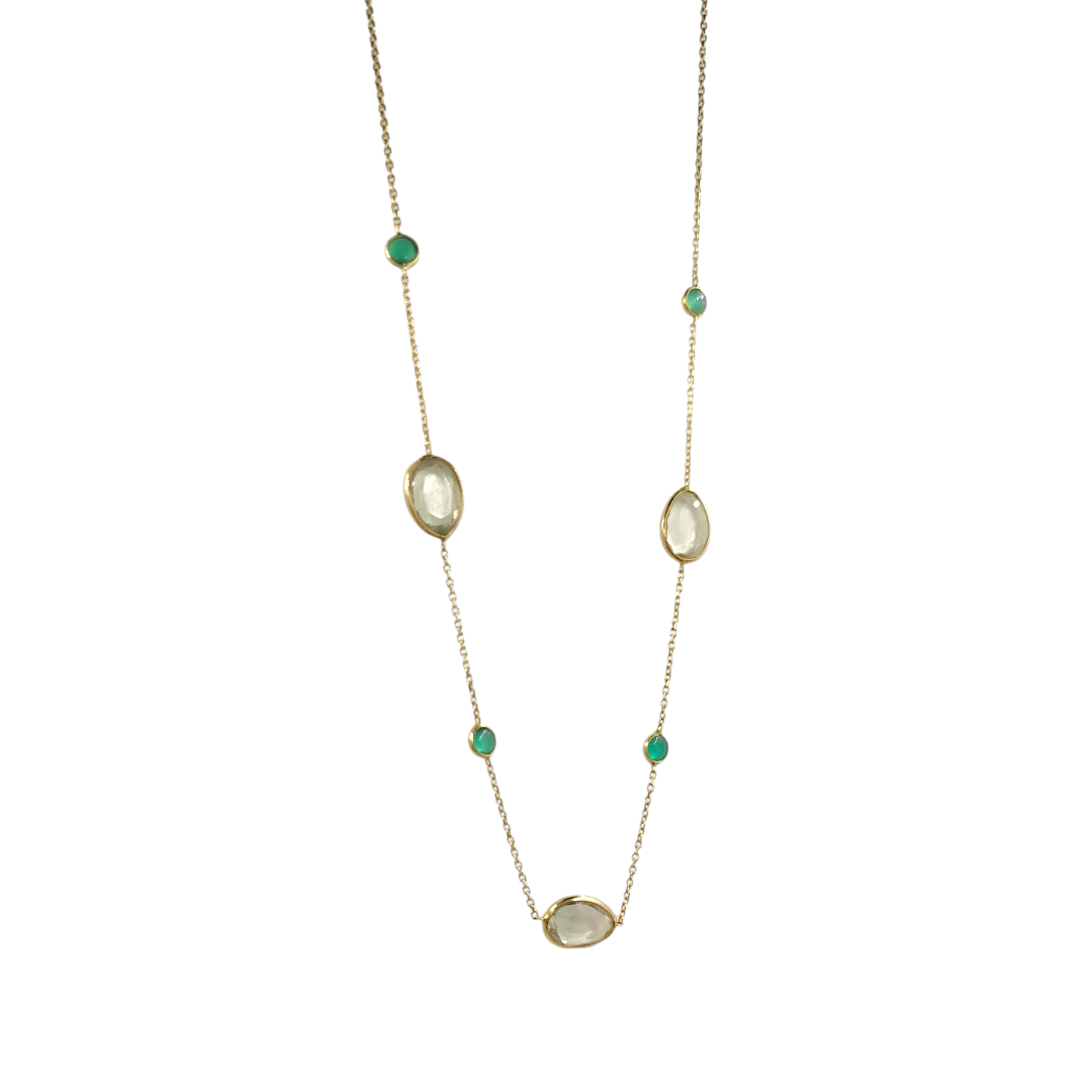 IMG_20250612_103622 Κολιέ χρυσό Divine με αχάτη σε Κ14 - Image 1