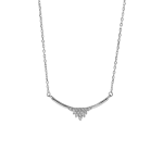 Κολιέ SMILE με λευκές πέτρες από ασήμι 925°