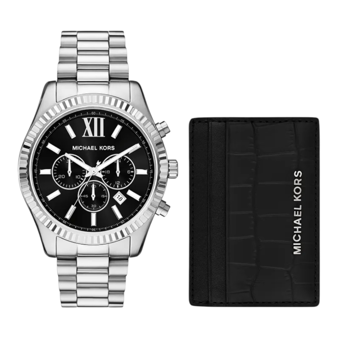 IMG-7d54c1c825aba3368a8732ca76fdca05-V Michael Kors Lexington Silver Bracelet Gift Set MK1091SET - Image 1