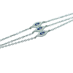 Βραχιόλι triple eye από ασήμι 925°