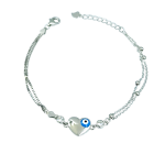 Βραχιόλι eye and heart από ασήμι 925°