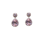 Σκουλαρίκια pink drops από ασήμι 925°