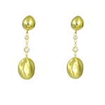 Σκουλαρίκια gold rocks κρεμαστά εντυπωσιακά επιχρυσωμένα από ασήμι 925°