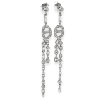 Σκουλαρίκια Hermes κρεμαστά εντυπωσιακά από ασήμι 925°