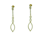 Σκουλαρίκια κρεμαστά εντυπωσιακά Keira από ασήμι 925°