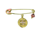 Ασημένια παραμάνα 925° σε χρυσό χρώμα με Κωνσταντινάτο και ματάκι