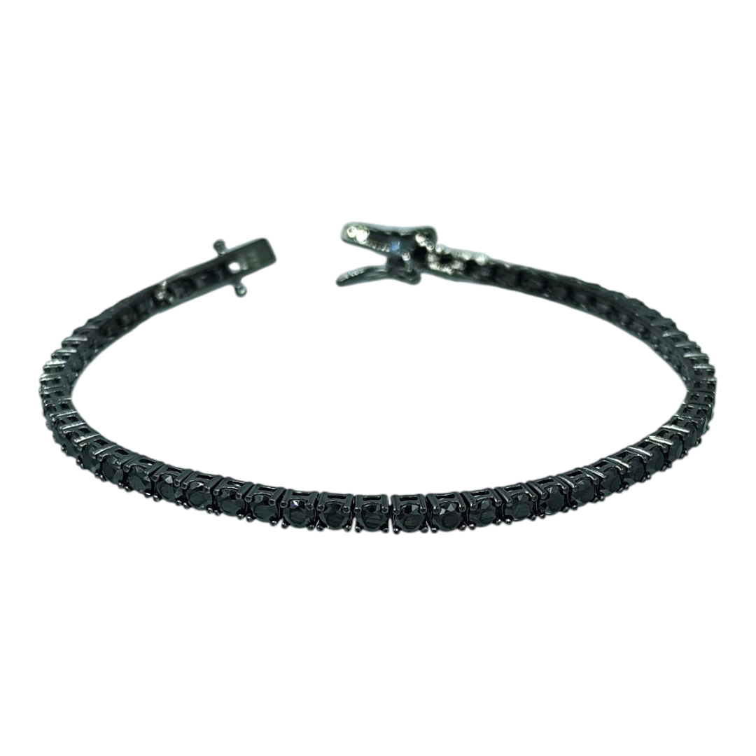 IMG_20250811_102231 Βραχιόλι BLACK tennis bracelet 3mm από ασήμι 925° - Image 1