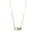 Κολιέ gold Willow με ζιργκόν από ασήμι 925°